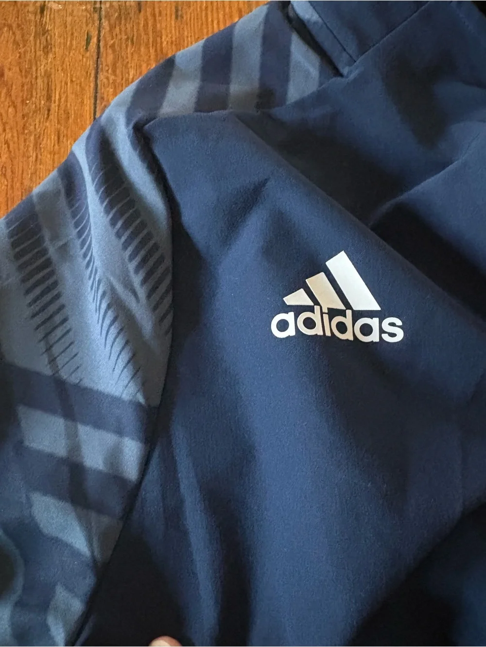 adidas Navy USA Volleyball Lightweight Full-Zip Jacket with Red Trim